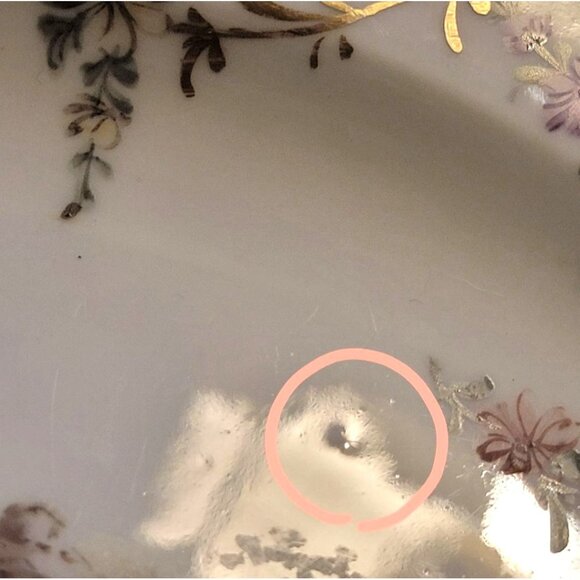 Antique Meissen Deep Plate Courting Couple Romantic Scene Floral Design 8.75" - Picture 9 of 9